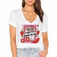 Smut Reader Smutty Vibes Spicy Romance Smutty Book Club Women's Jersey Short Sleeve Deep V-Neck Tshirt