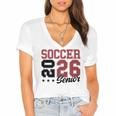 Soccer Senior Night Soccer Senior 2026 Graduation 71 Women's Jersey Short Sleeve Deep V-Neck Tshirt
