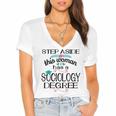 Sociology Degree Graduation Sociologist Bachelors 2025 Women's Jersey Short Sleeve Deep V-Neck Tshirt
