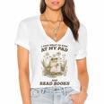 Stay At My Pad And Read Books Frog Introvert Reading Women's Jersey Short Sleeve Deep V-Neck Tshirt Stay At My Pad And Read Books Frog Introvert Reading Women's Jersey Short Sleeve Deep V-Neck Tshirt