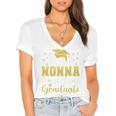 Super Proud Nonna Of 2025 Graduate Senior Graduation Family Premium Women's Jersey Short Sleeve Deep V-Neck Tshirt