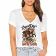 Support Your Local Trick Or Treaters Retro Spooky Nostalgia Women's Jersey Short Sleeve Deep V-Neck Tshirt