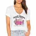 Tired Moms Book Club Running On Coffee Chaos And Chapter Cat Women's Jersey Short Sleeve Deep V-Neck Tshirt Tired Moms Book Club Running On Coffee Chaos And Chapter Cat Women's Jersey Short Sleeve Deep V-Neck Tshirt