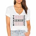 Track Senior Night Track Senior 2025 Graduation 60 Women's Jersey Short Sleeve Deep V-Neck Tshirt