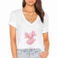 I Tried People I Prefer Axolotl Salamander Introvert Women's Jersey Short Sleeve Deep V-Neck Tshirt