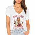 Valentine’s Day Wine Lovers Book Club We Read Wine Labels Women's Jersey Short Sleeve Deep V-Neck Tshirt Valentine’s Day Wine Lovers Book Club We Read Wine Labels Women's Jersey Short Sleeve Deep V-Neck Tshirt