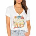 Vintage 1995 Retro Classic 90s Nostalgia Throwback Vibe Women's Jersey Short Sleeve Deep V-Neck Tshirt