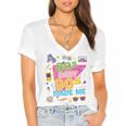 Vintage Retro 80's Baby 90's Made Me 1980s 1990s Nostalgia Premium Tri-Blend Women's Jersey Short Sleeve Deep V-Neck Tshirt