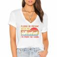 Vintage Retro Please Be Patient With Me I'm From The 1900s Premium Women's Jersey Short Sleeve Deep V-Neck Tshirt