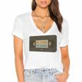Vintage VHS Tape Humor Retro Nostalgia Graphic Women's Jersey Short Sleeve Deep V-Neck Tshirt