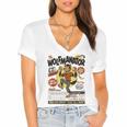 Werewolf Wolfmanator Nostalgia Vintage Halloween Women's Jersey Short Sleeve Deep V-Neck Tshirt Werewolf Wolfmanator Nostalgia Vintage Halloween Women's Jersey Short Sleeve Deep V-Neck Tshirt