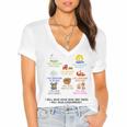 I Will Read Books On A Boat And Everywhere Reading Teachers Women's Jersey Short Sleeve Deep V-Neck Tshirt