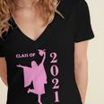 12th Grade Girls Graduation High School Graduation Women's Jersey Short Sleeve Deep V-Neck Tshirt