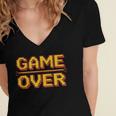 1980s Nostalgia Arcade Gamer Retro Video Game Novelty Women's Jersey Short Sleeve Deep V-Neck Tshirt