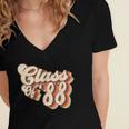 1988 Class Reunion Retro Class Of 88 High School Graduation Women's Jersey Short Sleeve Deep V-Neck Tshirt