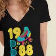 1988 Retro Raised In The 80s Old School Nostalgia Vibes Women's Jersey Short Sleeve Deep V-Neck Tshirt 1988 Retro Raised In The 80s Old School Nostalgia Vibes Women's Jersey Short Sleeve Deep V-Neck Tshirt