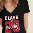 2 Sided Class Of 2026 Senior 2026 Graduation Women's Jersey Short Sleeve Deep V-Neck Tshirt