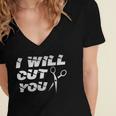 2018 Cosmetology Graduation Design Hair Stylists Women's Jersey Short Sleeve Deep V-Neck Tshirt