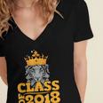 2018 Graduation Class Of 2018 KingShirt Women's Jersey Short Sleeve Deep V-Neck Tshirt