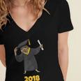 2018 Graduation Shirts Sloth Lovers For Women Teens Women's Jersey Short Sleeve Deep V-Neck Tshirt