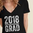 2018 Kinesiology Graduation Exercise Graduate Degree Women's Jersey Short Sleeve Deep V-Neck Tshirt