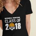 2018 Mechanical Engineering Graduation Shirt Mechanic Women's Jersey Short Sleeve Deep V-Neck Tshirt