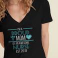 2018 Nursing Graduation Shirt For Nurse Student Mom Women's Jersey Short Sleeve Deep V-Neck Tshirt