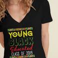 2019 African American High School Graduation SeniorShirt Women's Jersey Short Sleeve Deep V-Neck Tshirt
