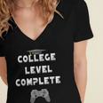 2019 College Level Complete Gamer Graduation Shirts Women's Jersey Short Sleeve Deep V-Neck Tshirt