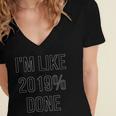 2019 Done High School Senior Graduation New Years Eve Shirt Women's Jersey Short Sleeve Deep V-Neck Tshirt