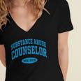 2019 Graduation For Substance Abuse Counselor Women's Jersey Short Sleeve Deep V-Neck Tshirt