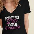 2019 Mom Graduation Women's Jersey Short Sleeve Deep V-Neck Tshirt