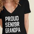 2019 Senior Grandpa SEN19R Class Graduation PartyShirt Women's Jersey Short Sleeve Deep V-Neck Tshirt