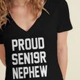 2019 Senior Nephew SEN19R Class Graduation PartyShirt Women's Jersey Short Sleeve Deep V-Neck Tshirt