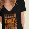 2026 Basketball Senior Dad Graduation Matching Family Women's Jersey Short Sleeve Deep V-Neck Tshirt