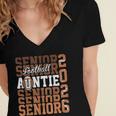 2026 Football Senior Auntie Graduation Matching Family Women's Jersey Short Sleeve Deep V-Neck Tshirt