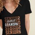 2026 Football Senior Grandpa Graduation Matching Family Women's Jersey Short Sleeve Deep V-Neck Tshirt