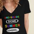 2nd Grade Graduation Shirt 2nd Grade Done Summer Loading Women's Jersey Short Sleeve Deep V-Neck Tshirt