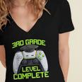 3rd Grade Level Complete Gamer Class Of 2026 Graduation Women's Jersey Short Sleeve Deep V-Neck Tshirt
