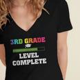 3rd Grade Level Complete Third Grade Graduation Women's Jersey Short Sleeve Deep V-Neck Tshirt