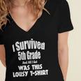 5th Fifth Grade Graduation Shirt Boy Girl Graduate Education Women's Jersey Short Sleeve Deep V-Neck Tshirt