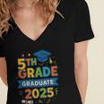 5th Grade Graduation 2025 Graphic – Class Of 2025 Theme Women's Jersey Short Sleeve Deep V-Neck Tshirt