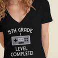 5th Grade Graduation Shirt Level Complete Video Gamer Women's Jersey Short Sleeve Deep V-Neck Tshirt