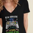 5th Grade Level Complete Gaming Graduation Class 2023 Gamer Women's Jersey Short Sleeve Deep V-Neck Tshirt
