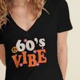 60's Vibe Retro Nostalgia Classic Mixtape Era 1960s Party Women's Jersey Short Sleeve Deep V-Neck Tshirt 60's Vibe Retro Nostalgia Classic Mixtape Era 1960s Party Women's Jersey Short Sleeve Deep V-Neck Tshirt