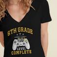 6th Grade Graduation Senior Video Gamer Graduated Women's Jersey Short Sleeve Deep V-Neck Tshirt