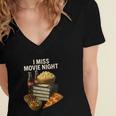 80's & 90's Nostalgia T- Shirt I Miss Movie Night Women's Jersey Short Sleeve Deep V-Neck Tshirt 80's & 90's Nostalgia T- Shirt I Miss Movie Night Women's Jersey Short Sleeve Deep V-Neck Tshirt