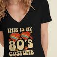 This Is My 80s Costume Vibes Nostalgia 1980s Vintage Fashion Women's Jersey Short Sleeve Deep V-Neck Tshirt