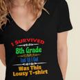 8th Grade Graduation Boys Girls Grad Education Women's Jersey Short Sleeve Deep V-Neck Tshirt
