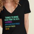 90's Lover Nineties 1990's Born Nostalgia Politics Women's Jersey Short Sleeve Deep V-Neck Tshirt